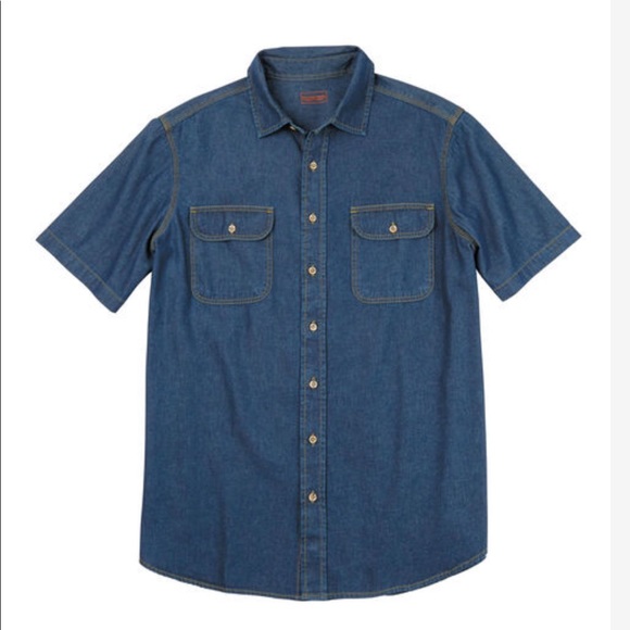 Boulder creek trading company mens cotton denim button up shirt size 3XL Tall - Picture 1 of 8